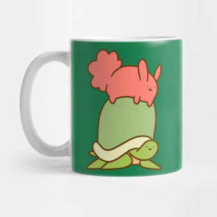 Pink Bunny and Turtle Mug